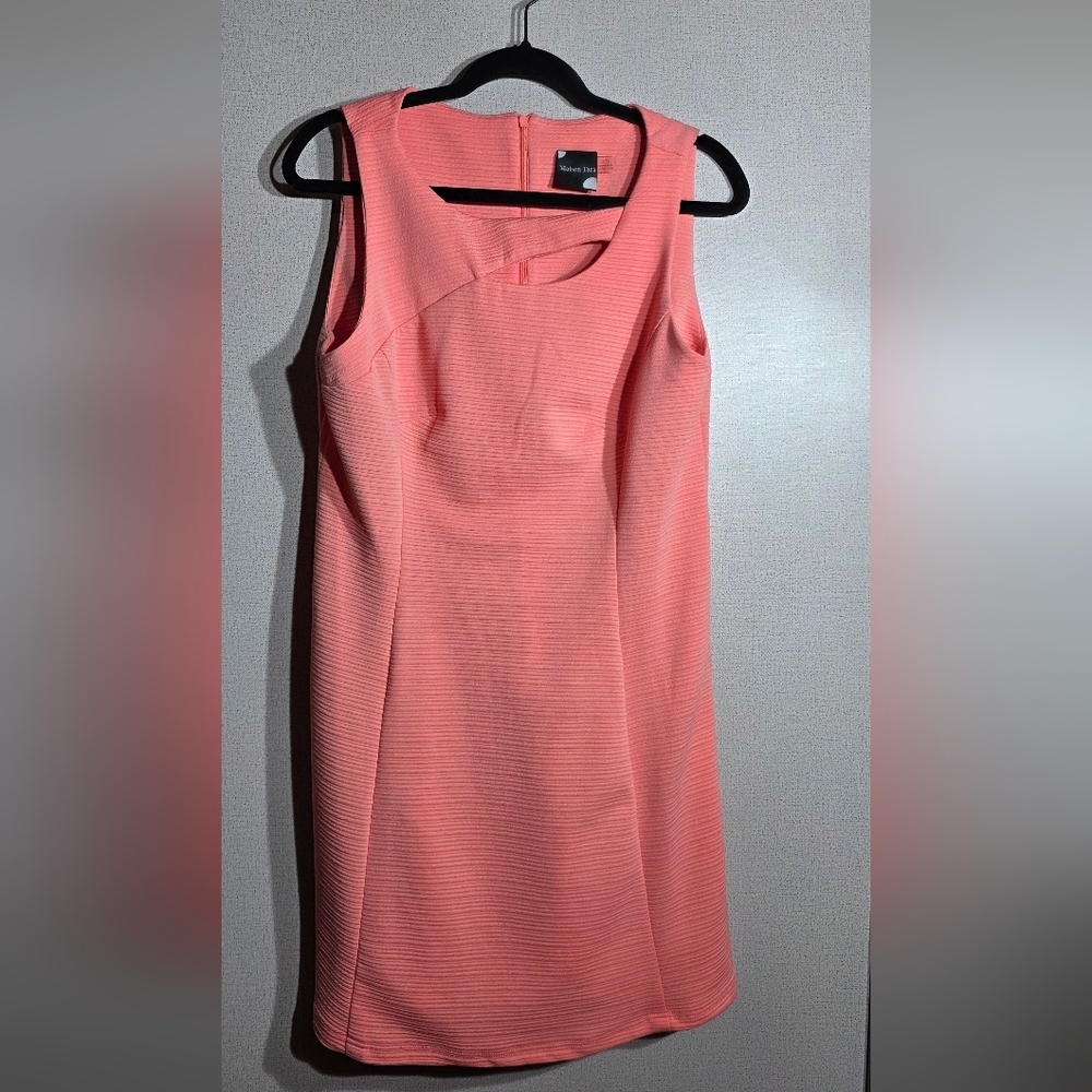 Maison Tara Coral One Shoulder Dress